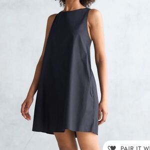 Nicobar XS dress Black A-LINE LINED 100% cotton Sleeveless